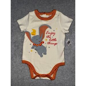 Disney Dumbo Circus Bodysuit 18-24M Cream New Striped Trim One Piece